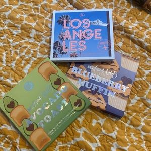 BH Cosmetics Blueberry Muffin,Lost in Los Angeles, Avocado Toast Palette Bundle